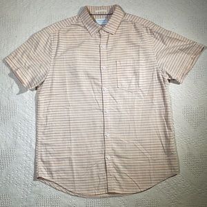 Cactus Man light peach button down shirt